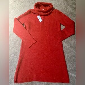 Loft red cowl neck sweater dress, Women’s size small, never worn